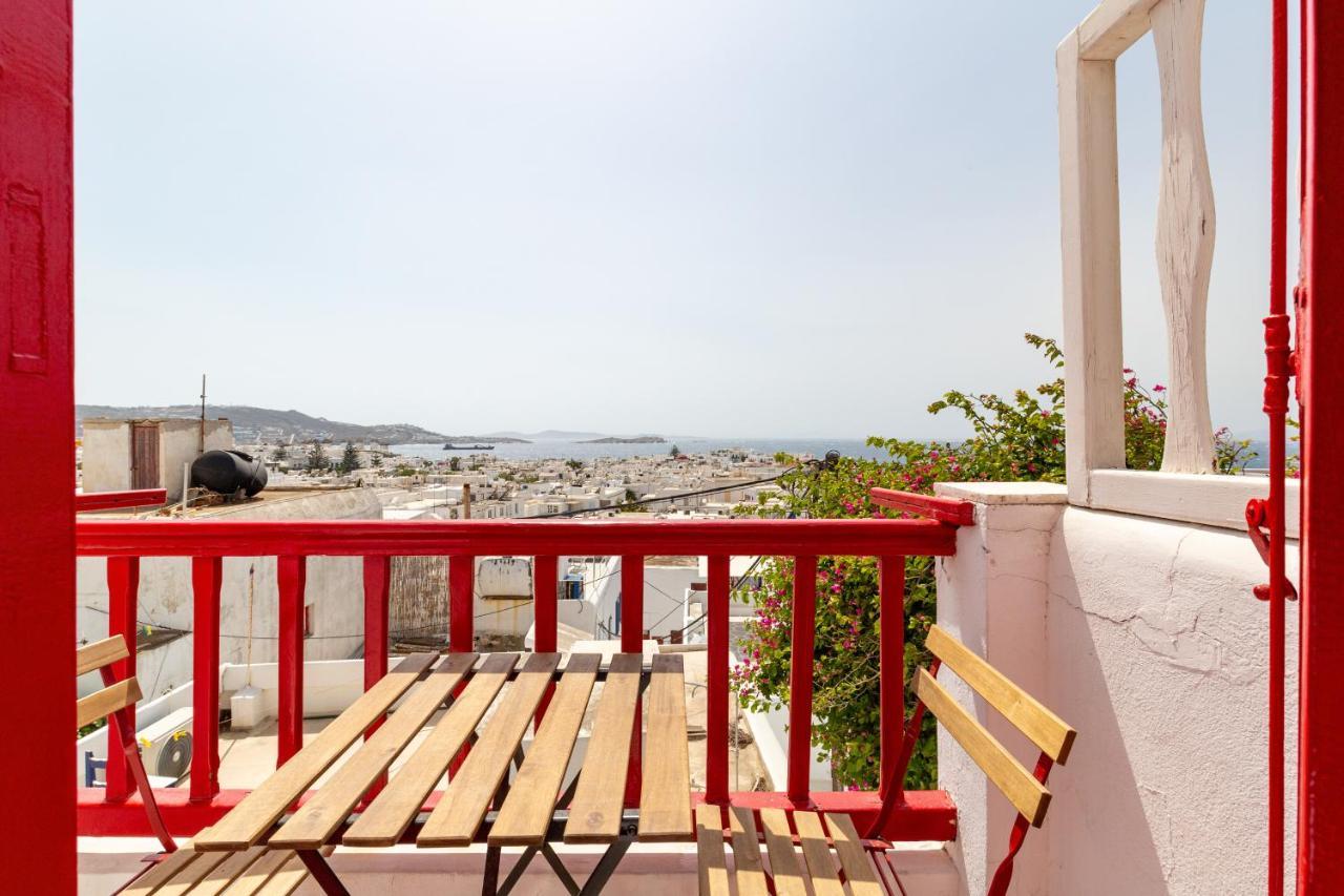 Апартаменты Elenitas Town House With Balcony And Sea View Mykonos Town Экстерьер фото